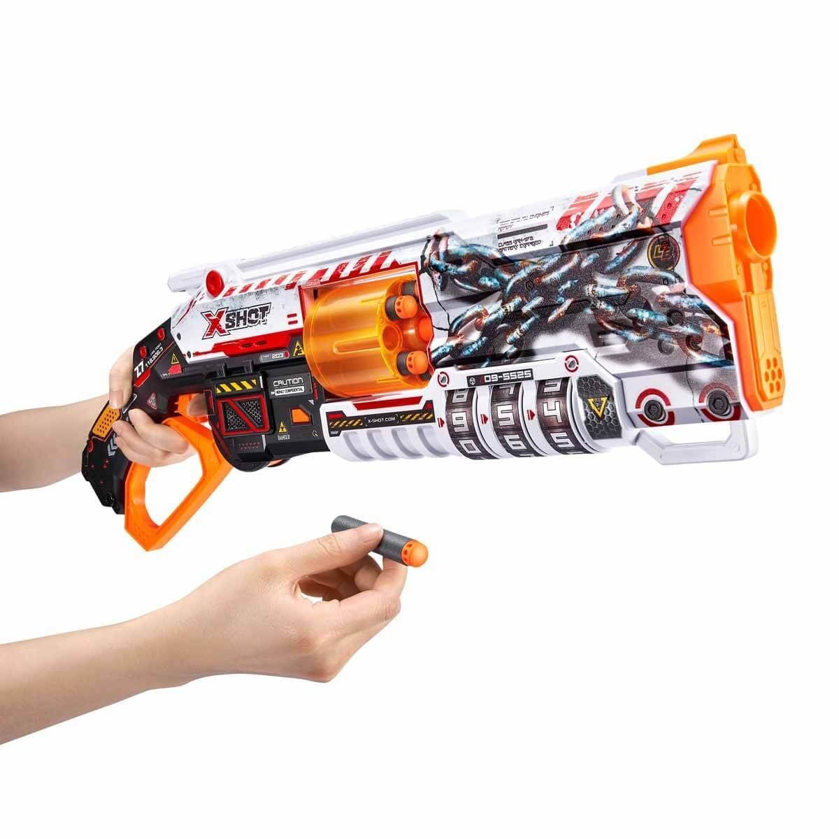 36606 X-Shot Skins Lock Blaster 16 Mermili Sünger Dart Atan Silah 56 cm