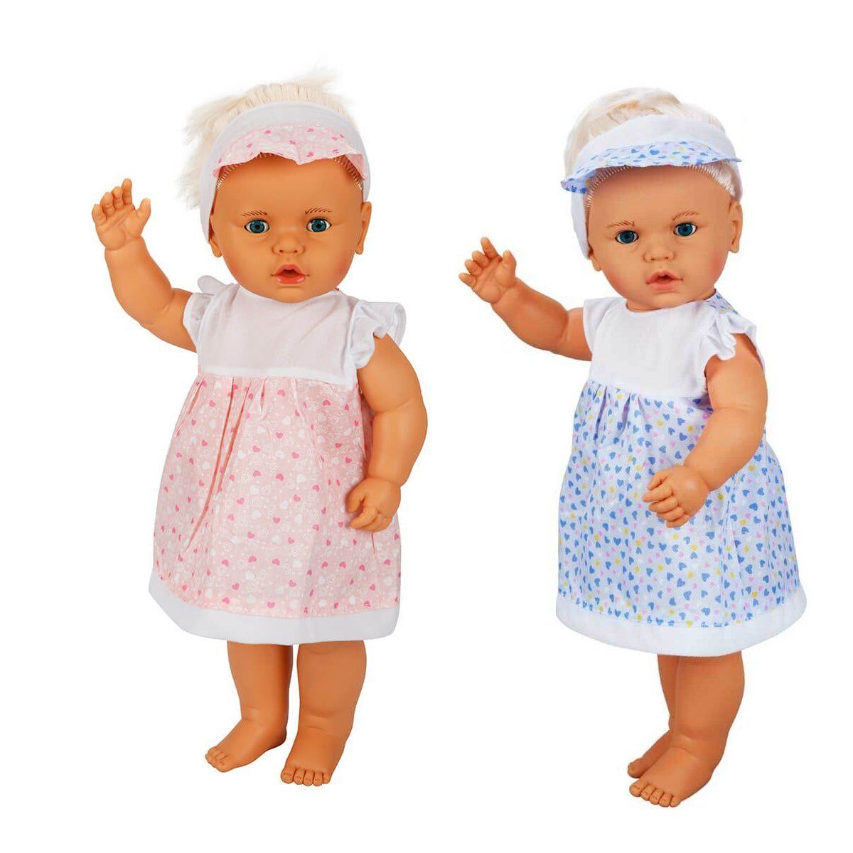 1060011 Lila Sesli Saçlı Et Bebek 60 cm - Stokta Olan Model Gönderilir