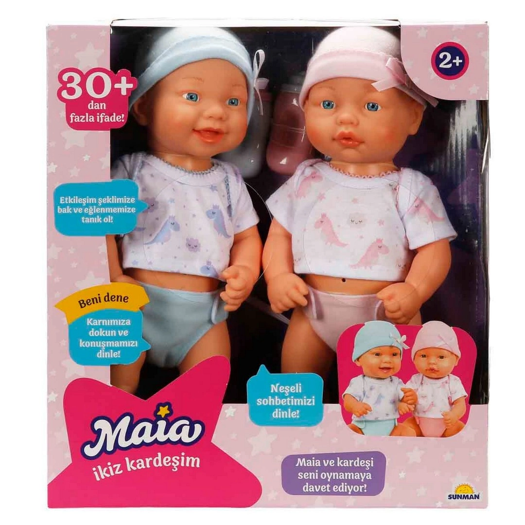 Sesli Maia İkiz Bebekler 32 cm