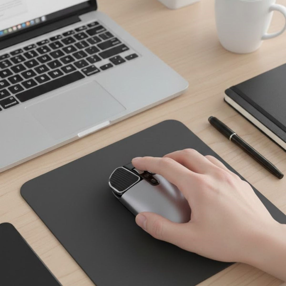 Sessiz Kablosuz Mouse – Wireless Optik Mouse, Sessiz Tıklama, Ergonomik Tasarım (4887)
