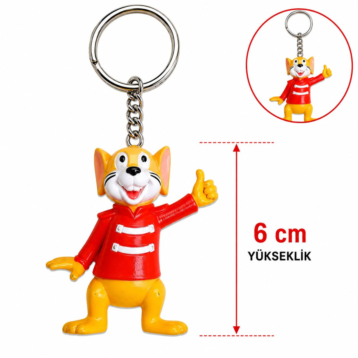 Sevimli Fare Figürlü Anahtarlık 6 Cm (4887)