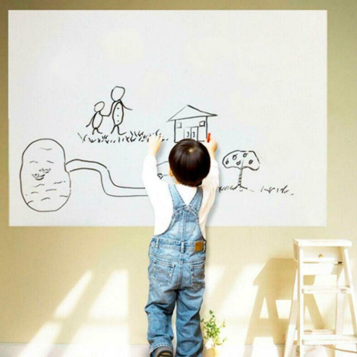 Silinebilir Kalemli Sticker  Duvara Yapışabilen Yazı Tahtası 60x100 cm (4887)