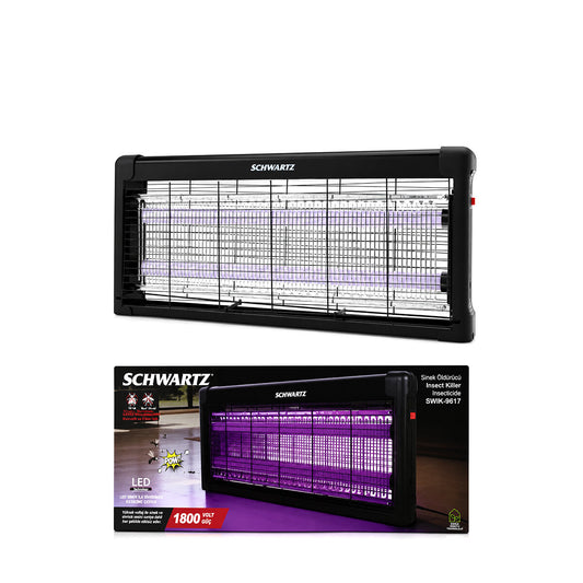 SİNEK ÖLDÜRÜCÜ CIZ CİHAZI MAKİNE 2PCS LED FLORESAN 100M2 ETKİLİ 1800V 54X23.5CM SWIK-9617 (4887)