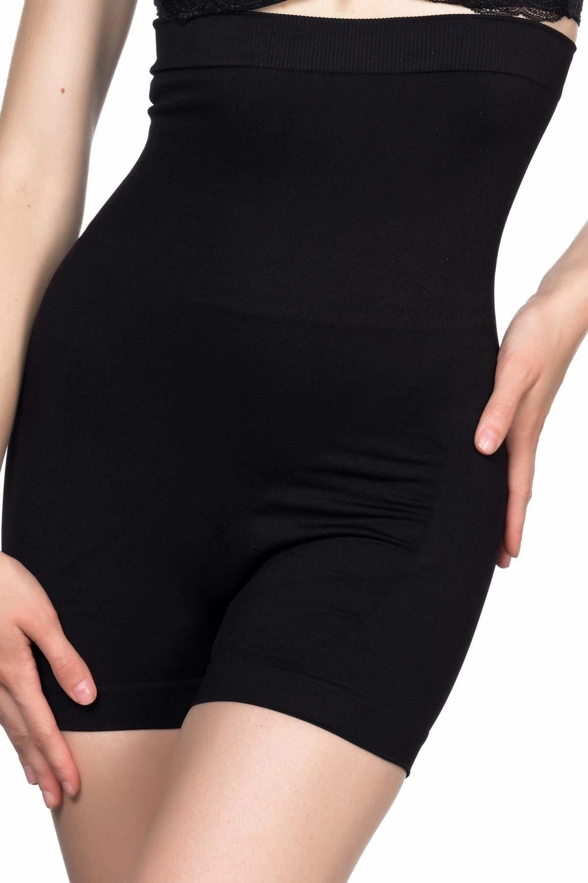 Yüksek Bel Boxer Korse - Siyah - KLBN29906