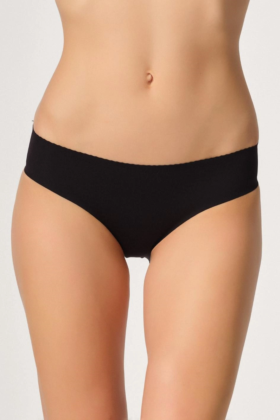 Lazer Kesim Toparlayıcı Düşük Bel Külot Korse - Siyah - KLBN30487