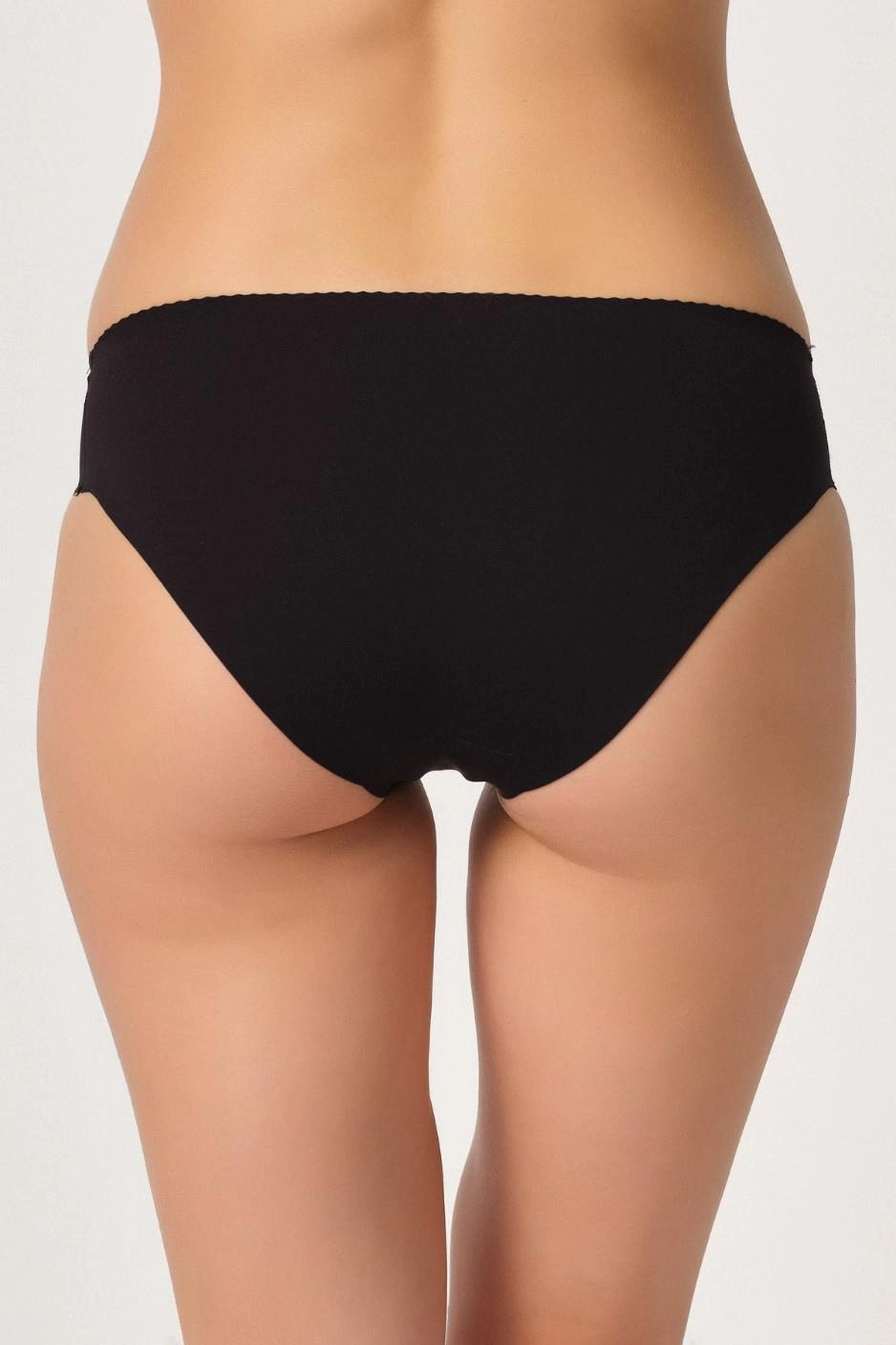 Lazer Kesim Toparlayıcı Düşük Bel Külot Korse - Siyah - KLBN30487