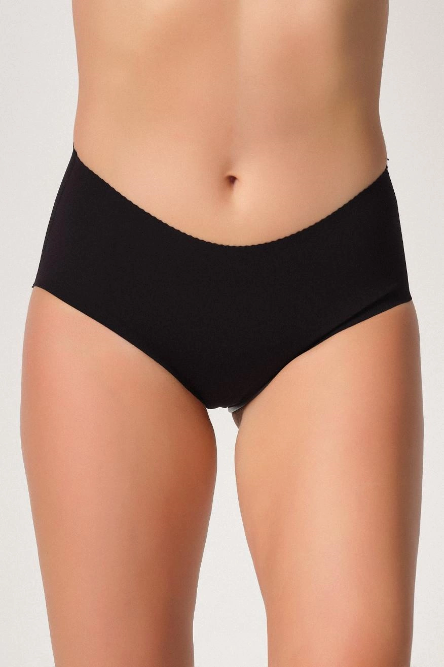 Lazer Kesim Toparlayıcı Mama Slip Korse - Siyah - KLBN30485