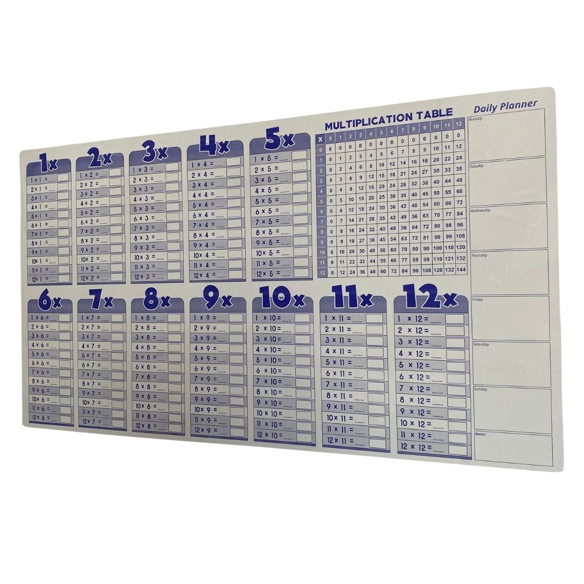 Statik Akıllı Kağıt Ingilizce Çarpım Tablosu 100x56 Cm (4887)