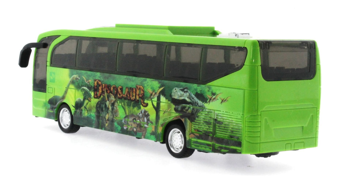 Sürtmeli Sesli ve Işıklı Yeşil Dinozor Parkı Otobüsü
