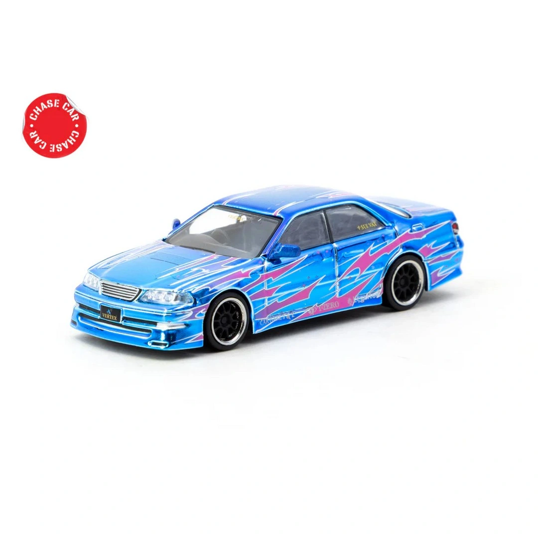 Tarmac Works 1/64 VERTEX Toyota Mark II JZX100 Blue Metallic