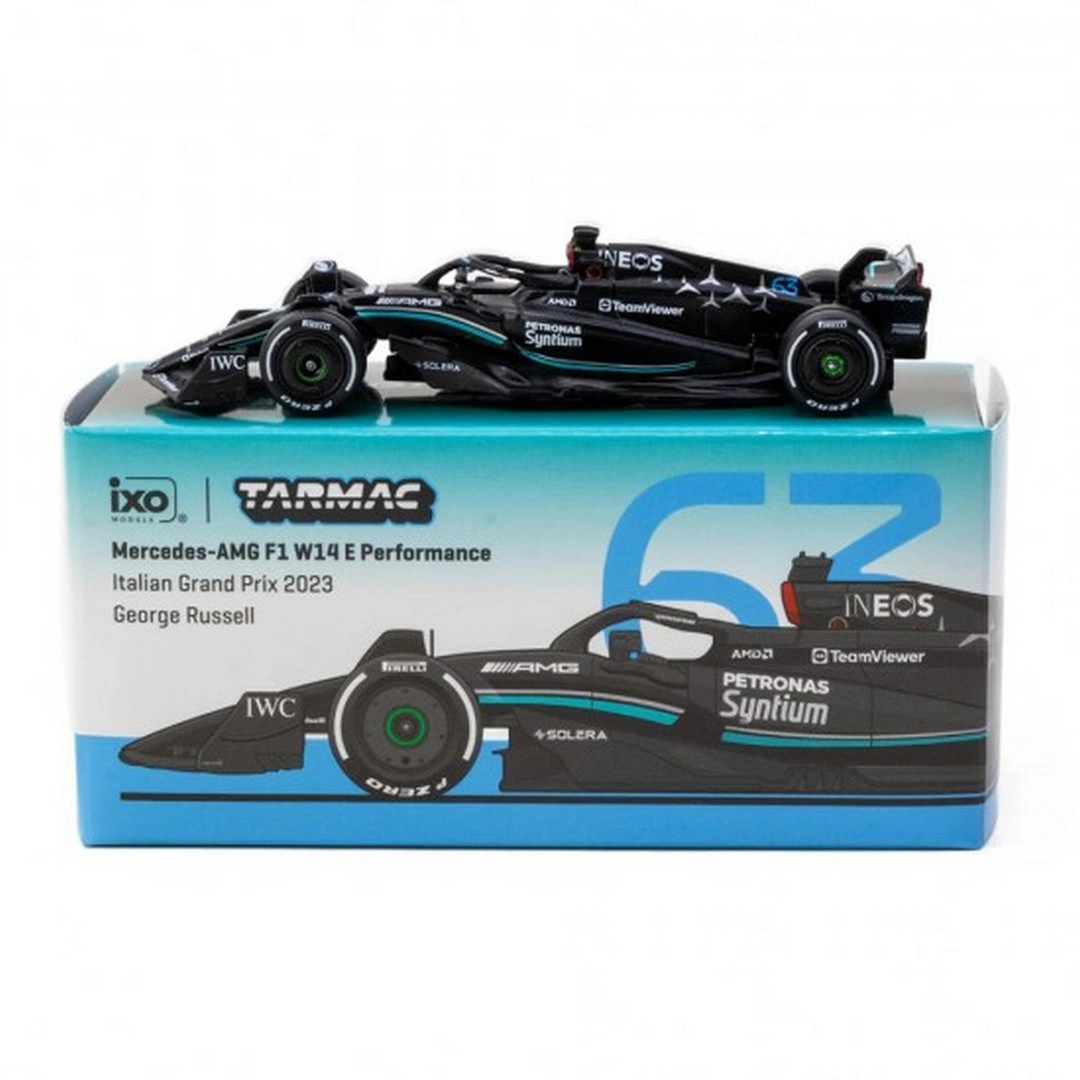 Tarmac Works 1/64 Mercedes-AMG F1 W14 E Performance Italian Grand Prix 2023 #63 George Russell