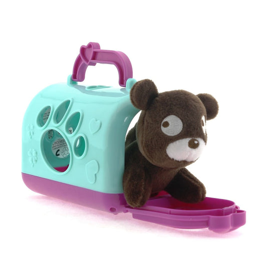 Taşıma Çantalı Peluş Kahverengi Yavru Köpek