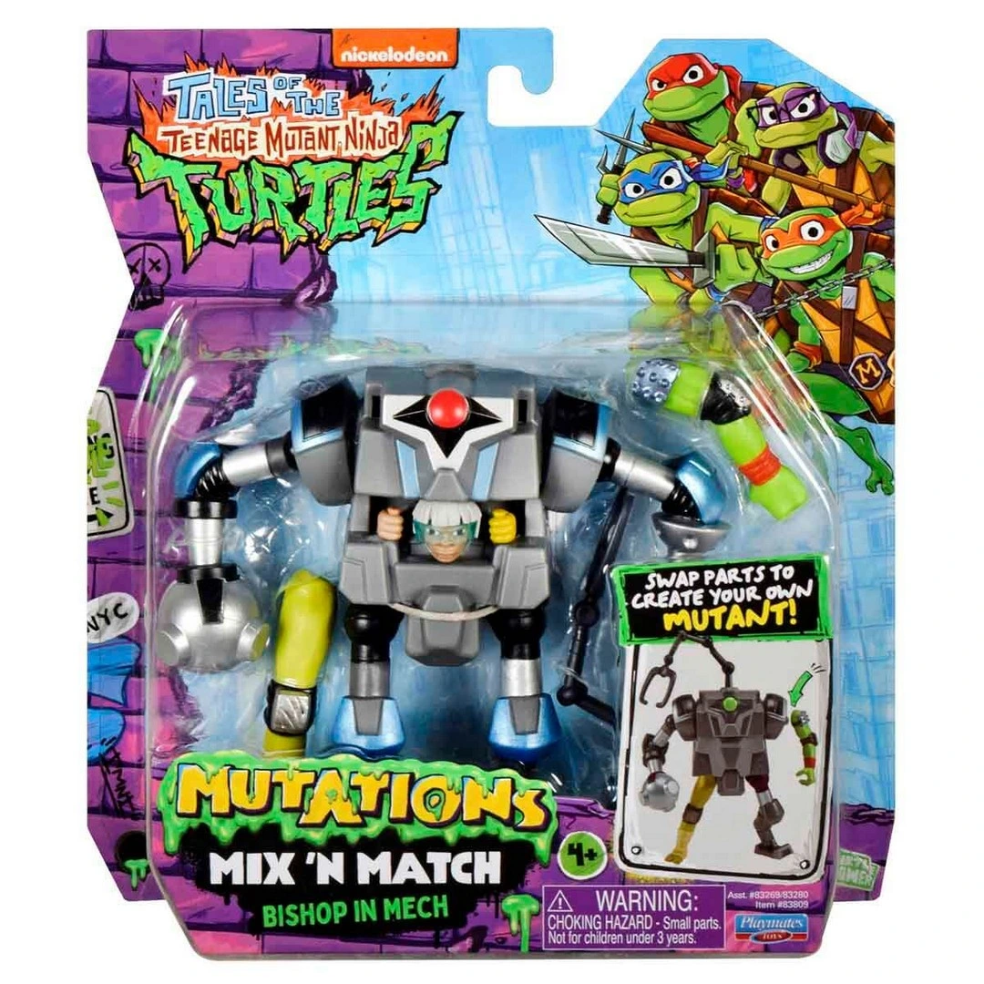 Teenage Mutant Ninja Turtles Mutations Mix N Match Bishop in Mech Figürü