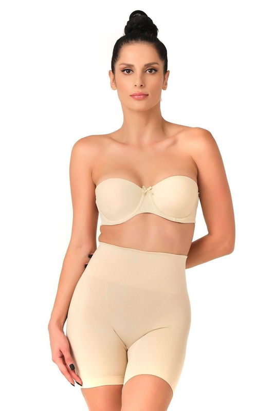 Düşük Bel Double Pantalon Korse - Ten - KLBN29331