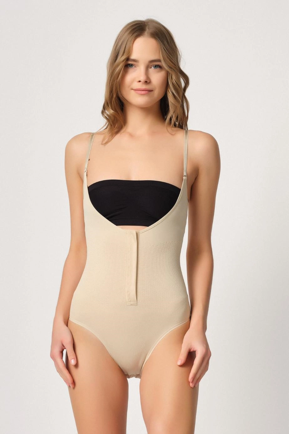 Ten Göğsü Açık Agraflı Body Korse