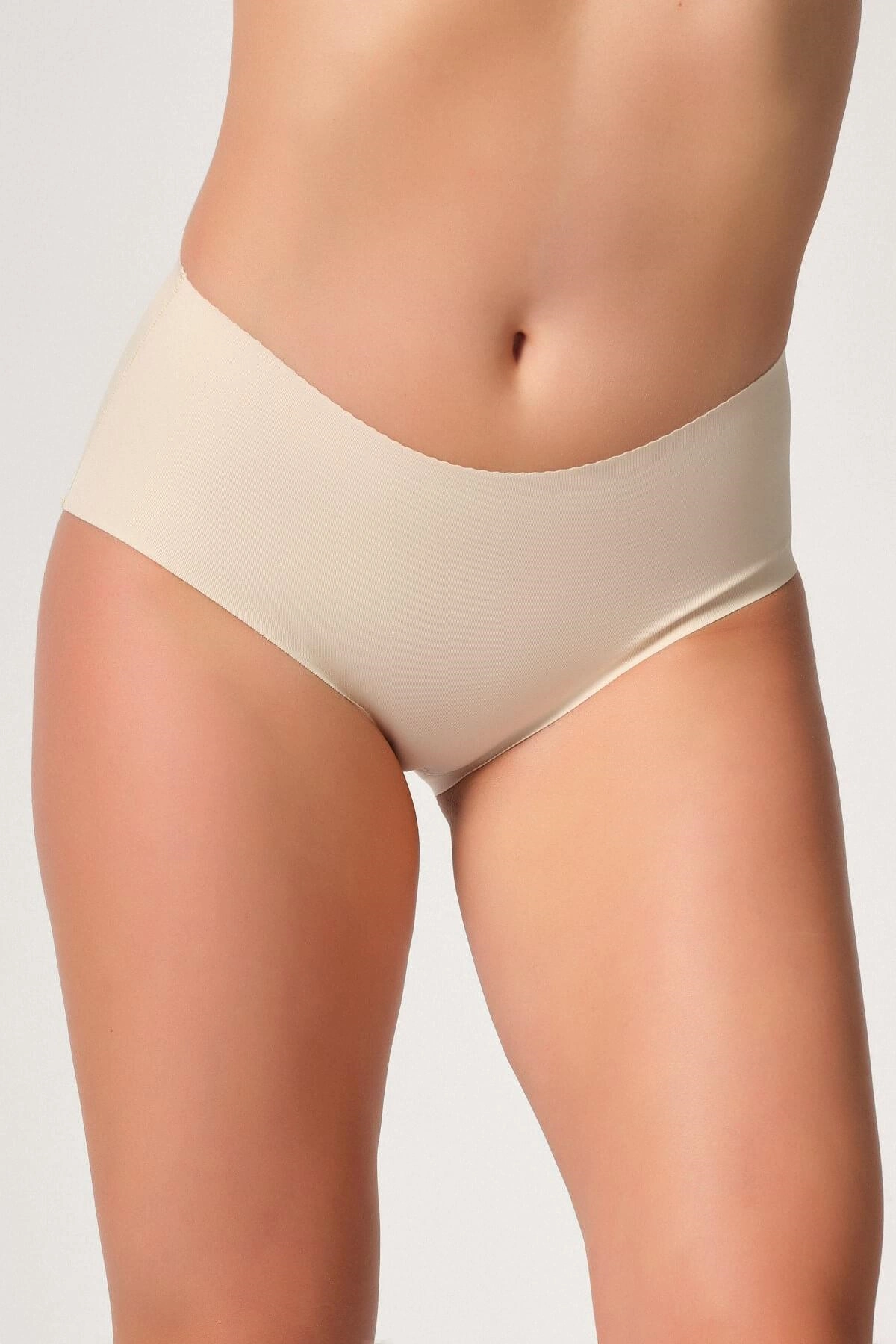Lazer Kesim Toparlayıcı Mama Slip Korse - Ten - KLBN30484