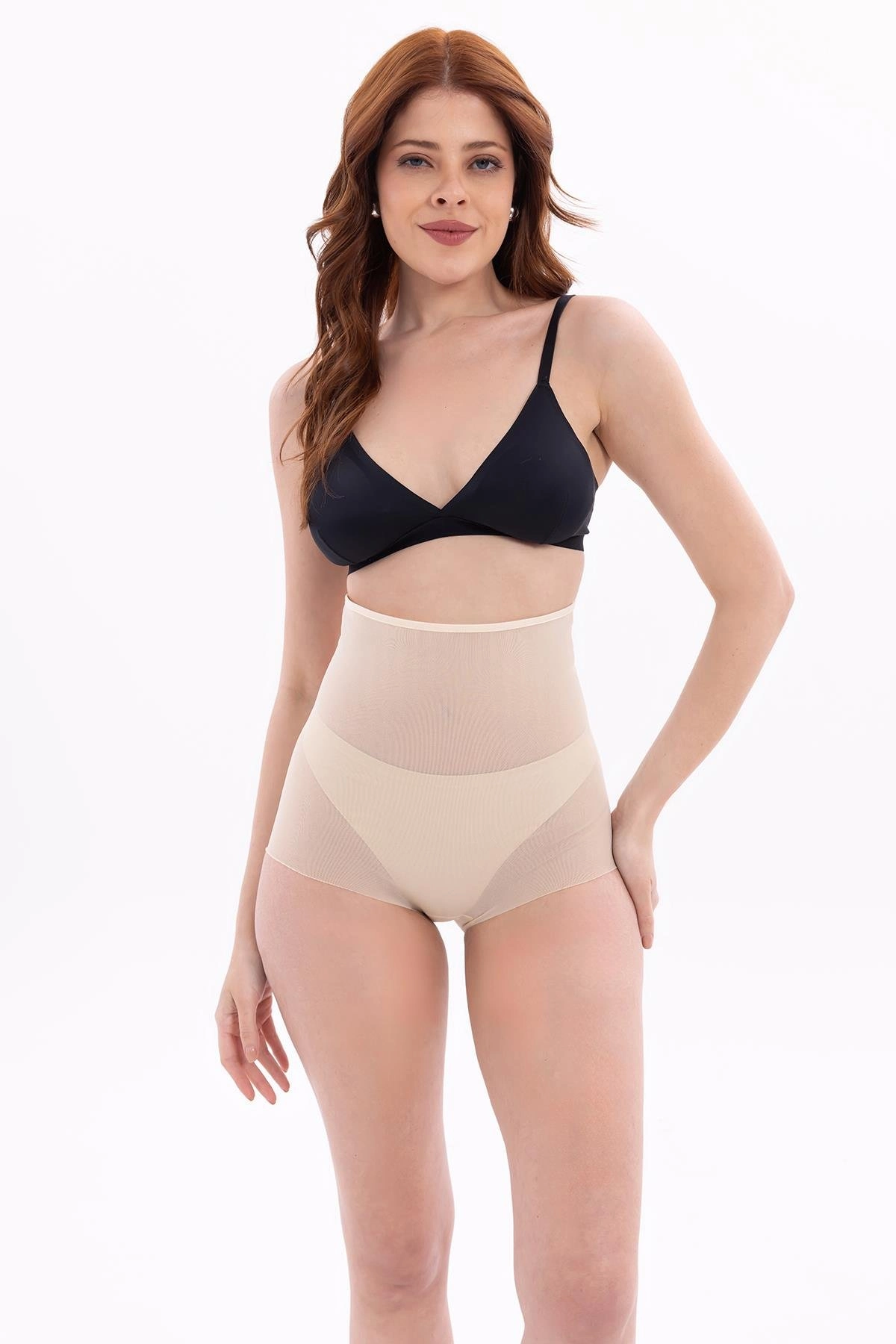 Lazer Tül Toparlayıcı Slip Hayalet Korse - Ten - KLBN30841