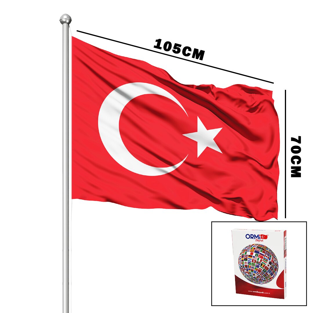 TÜRK BAYRAĞI ALPAKA KUMAŞ 70X105CM (4887)