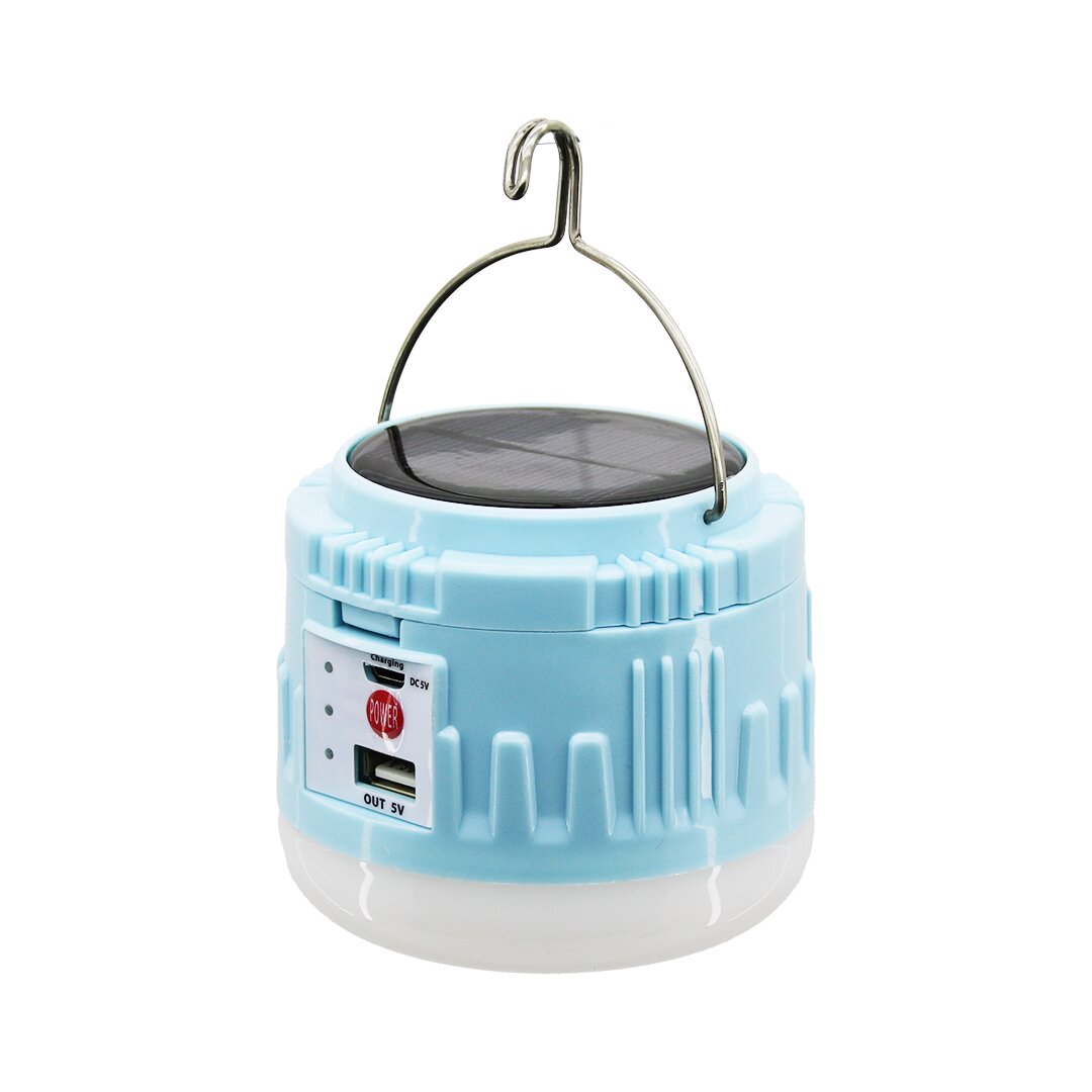 USB - SOLAR ŞARJLI ASKILI KAMP LAMBASI - POWERBANK (4887)