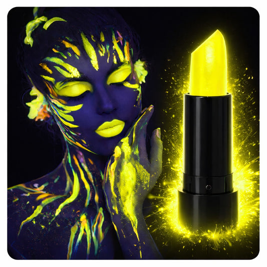 UV Neon Sarı Ruj – Karanlıkta Parlayan Makyaj Boyası (4887)