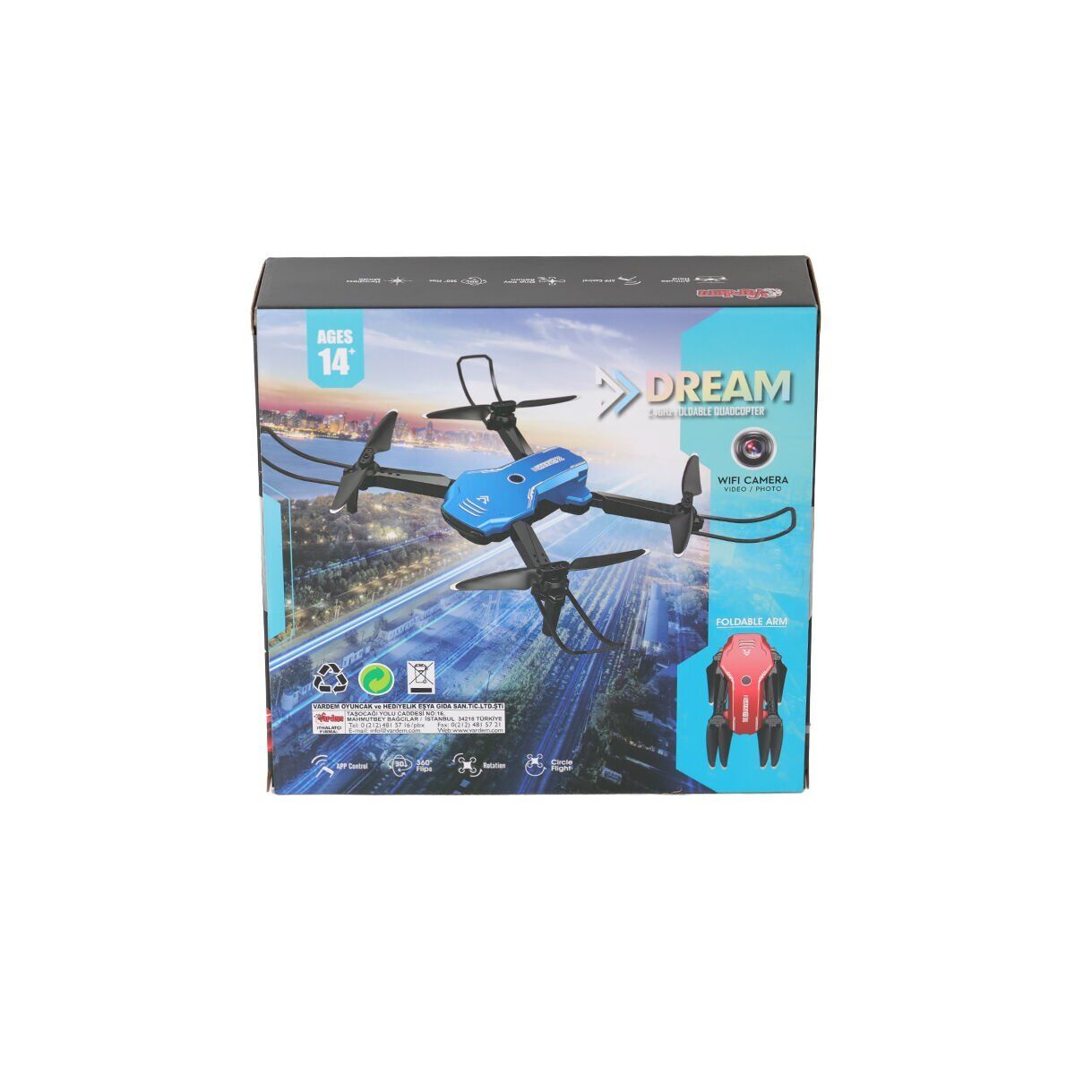 H866HW - Vardem 2.4G Wifi Kameralı Şarjlı Full Fonksiyon Drone