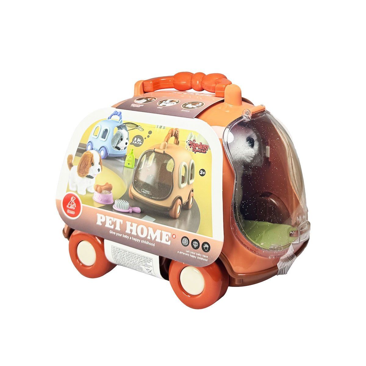 JND-6802 Taşıma Araba Çantalı Hareketli Pilli Köpek Set - Stokta Olan Renk Gönderilir