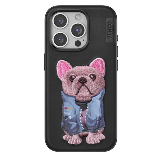 Venco Apple iPhone 15 Pro Cute Desenli Kapak - Siyah