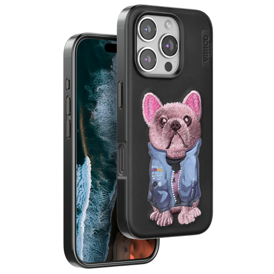 Venco Apple iPhone 16 Pro Max Cute Desenli Kapak - Siyah