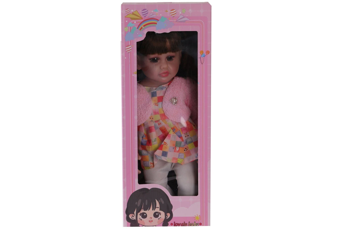 LMN232 55 CM MÜZİKLİ SİLİKONLU ET BEBEK
