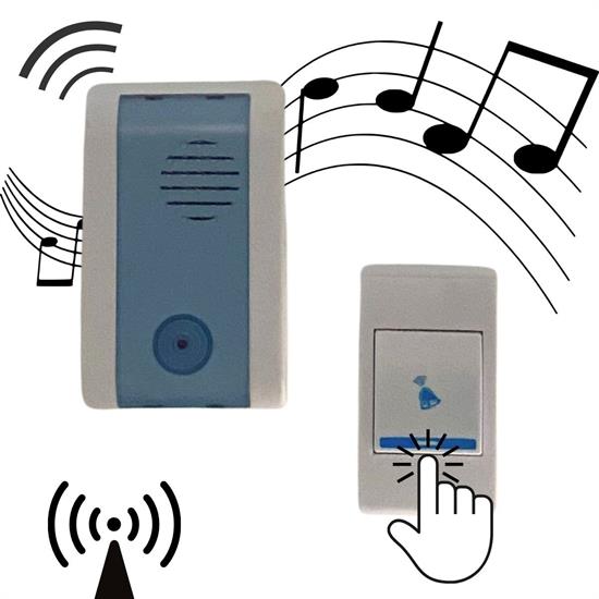 Wireless Bağlantılı Ev, Ofis, Daire veya Bahçe Kapıları İçin Kablosuz Kapı Zili (4887)