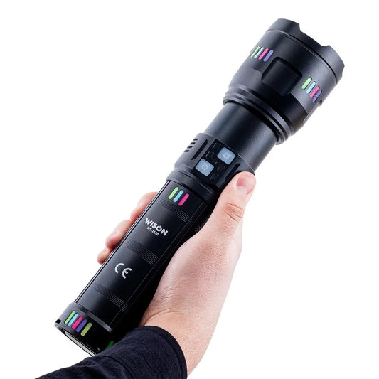 Ws-1150 Uzun Menzilli 60 Watt 5500 Lümen Profesyonel Güçlü El Feneri (4887)