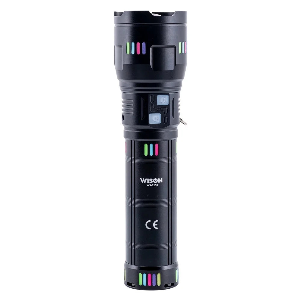 Ws-1150 Uzun Menzilli 60 Watt 5500 Lümen Profesyonel Güçlü El Feneri (4887)