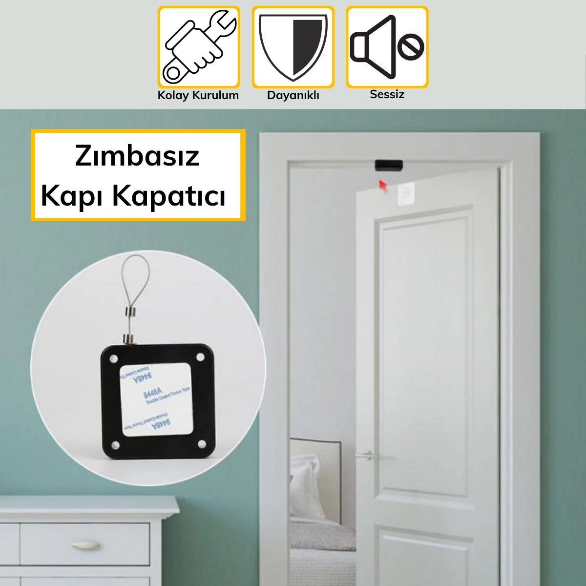 Yangına Dayanıklı Sıva Üstü Tüm Kapılar İçin Uygun Otomatik Kapanan Hızlı Otomatik Kapı Kapatıcı (4887)
