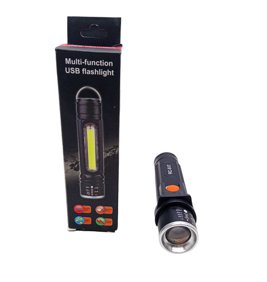 ZOMLU USB ŞARJLI EL FENERİ METAL KASA (4887)
